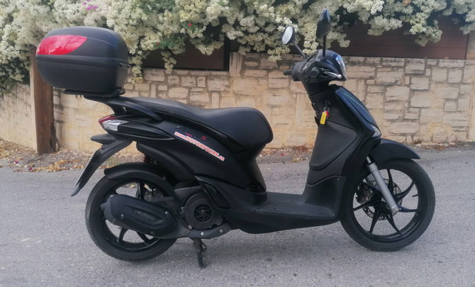 Greenways Motorcycle Rental Crete, Rent an Automatic Scooter Liberty 125,  Moto Tours in Crete